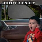 VaygWay Baby Window Sun Shade- Car Accessories Side Sun Visor- Kids Pets Seat 2 Pk- Sun Glare UV Rays Protection - Image 8