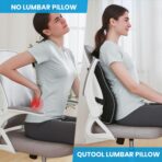 Lumbar Support Pillow for Office Chair, Office Home Essentials,Gifts for Mom,Dad, Back Support Pillow for Car, Chair Cushions,Back Pain Relief Improve Posture,Mesh Cover Double Adjustable Straps - Image 3