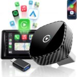 Wireless CarPlay Adapter for Apple iPhone & Android Auto 2026 Upgrade - Bluetooth & Wi-Fi, Plug & Play, 3X Fast Auto-Reconnect, No Latency, Convert Wired to Wireless Car Play Adapter (Black)