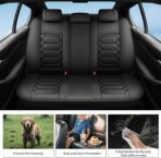 Fit Civic Car Seat Covers Compatible with Honda Civic 2022 2023 2024 2025 2026 Sport, Sport Touring, EX, EX-L, LX, Touring, Model-Full Coverage Breathable Leather (Full Set,Black) - Image 3