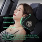 Really Soft Car Headrest Pillow, Car Pillow for Driving with Adjustable Strap, 100% Memory Foam Neck Pillow, Breathable Removable Cover & Ergonomic Design - Travel Car Neck Pillow(Lightblue Side Rope) - Image 5