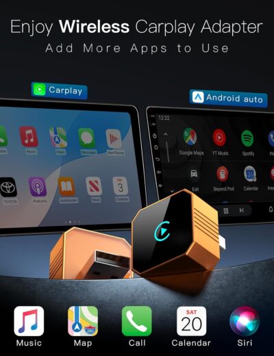 2026 Wireless CarPlay Adapter, 2in1 Mini CarPlay Wired to Wireless with Fast Stable Connection, Plug and Play, Zero Delay Car Play for iPhone iOS 10+, Android 11+ - Image 2