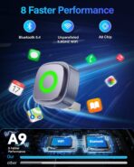 Ultra-Mini Wireless CarPlay Adapter with A9 Chip, 5.8GHz Wi-Fi Low Latency, 3-5 Sec Auto Connect, Universal Apple CarPlay/Android Auto Wireless Adapter for Factory Wired Cars - Image 4
