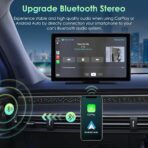 Wireless Protable Carplay & Android Auto with 2.5K Dash Cam, 1080P Backup Camera, Portable 9" HD IPS Screen for Car, GPS Navigation, Bluetooth, AirPlay, MirrorCast, AUX/FM Transmitter - Image 6