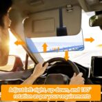 Sun Visor Extender for Cars，Adjustable Car Visor Extender Sun Blocker(UV400) ，Polarized Car Sun Visor，Safe Driving Extension for Glare，Clip on Sun Visors for Cars, Universal (Universal, L) - Image 3