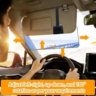 Sun Visor Extender for Cars，Adjustable Car Visor Extender Sun Blocker(UV400) ，Polarized Car Sun Visor，Safe Driving Extension for Glare，Clip on Sun Visors for Cars, Universal (Universal, L) - Image 3