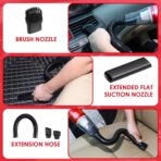 Viewsun 17PCS Car Cleaning Kit, Car Interior Detailing Kit with Red High Power Handheld Vacuum, Detailing Brush Set, Windshield Cleaner, Cleaning Gel, Complete Auto Accessories for Women - Image 6