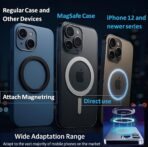 360° Adjustable Vacuum Magnetic Phone Holder, Airgrip - Magnetic Vacuum Phone Holder for Car, Vacuum Suction Magnetic Mount, Gym/Truck/Boat/Shower for iPhone & Android with Radiation Protector Sticker - Image 6