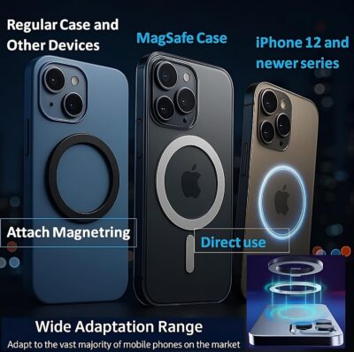 360° Adjustable Vacuum Magnetic Phone Holder, Airgrip - Magnetic Vacuum Phone Holder for Car, Vacuum Suction Magnetic Mount, Gym/Truck/Boat/Shower for iPhone & Android with Radiation Protector Sticker - Image 6