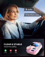 JOYROOM Bluetooth 6.0 Car Adapter FM Transmitter 81W Fast Charging Cigarette Lighter Hands-Free Calling Support USB Drive, Pink - Image 4