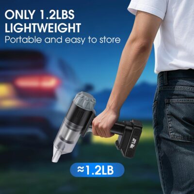 26pcs Car Cleaning Kit, Gray Interior Detailing Kit with High Power Vacuum Portable Cordless, Handheld Vacuum Cleaner for Home, Car, Pet Hair, Keyboard, Complete Auto Accessories for Gift - Image 4