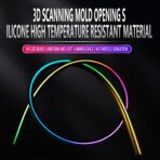 Acrylic Interior Car LED Strip Light with Motion-Activated Switch, 55.1" Neon Ambient Light, RGB Colors, APP/Touch Control, Music Sync - Image 2