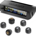 Tire Pressure Monitoring System,TPMS with Solar and USB Charging Color LCD Display, Voice Prompts, 6 Alarm Modes, 0-87 PSI Range (6 Tire Sensors)