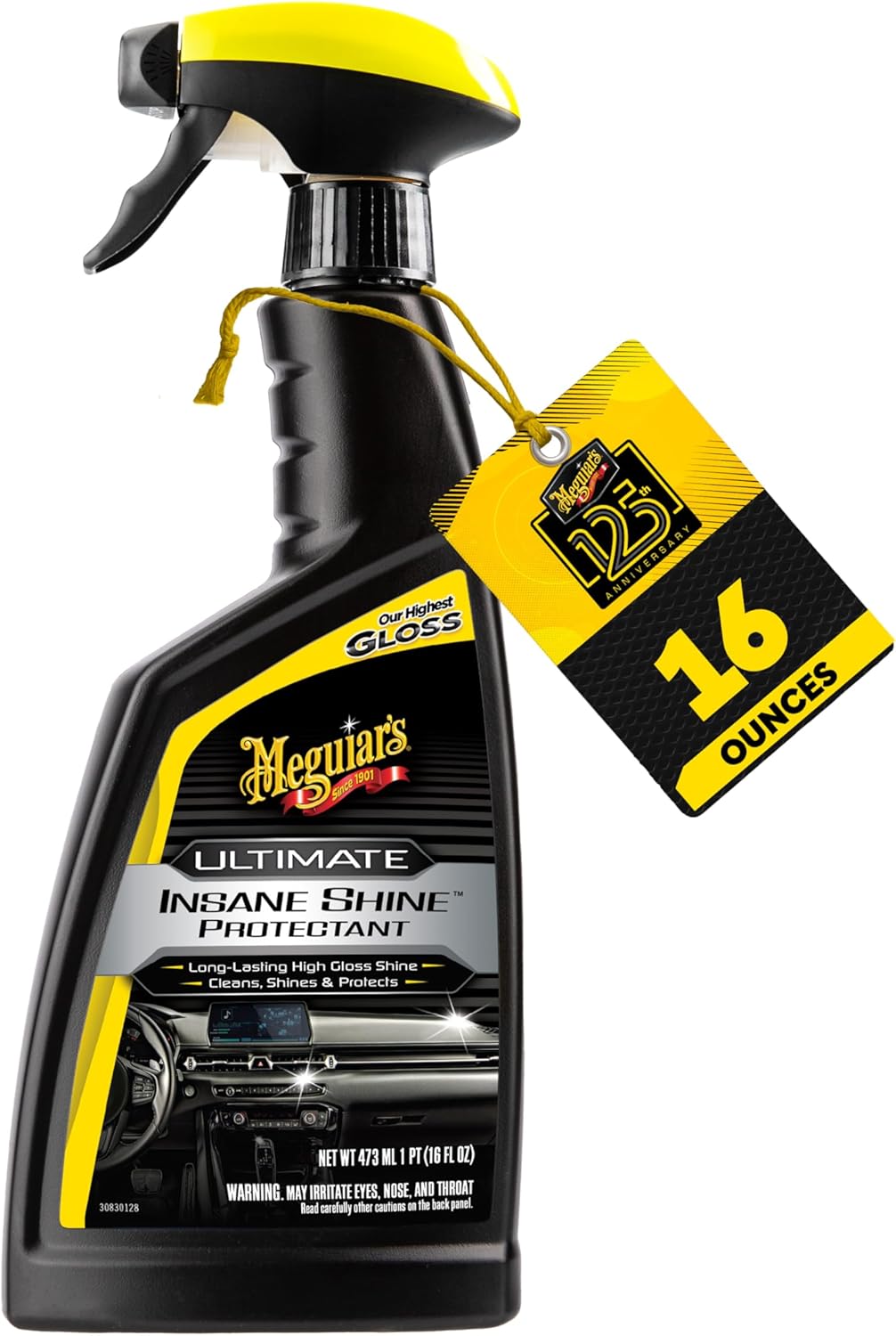 71OHrMbiEeL._AC_SL1500_.jpg Meguiar's G220216 Ultimate Insane Shine Protectant, Car Cleaning Spray That Creates a Lasting and Glossy Shine, Auto Care Product Safe for Exterior and Interior Surfaces, 16 Oz - Image 1