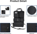 Tactical Car Seat Back Organizer,Tactical Molle Seat Back Organizer with 6 Detachable Molle Pouch,Universal Fits for Car Truck Jeep Vehicle Black - Image 4