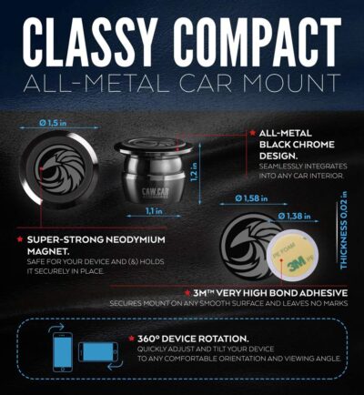 Universal Car Phone Mount Magnetic - All-Metal Car Mount for Smartphone & GPS - Cell Phone Holder for Car Dashboard. +100 to Safeness & Comfort - Image 5