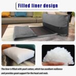 Adjustable Headrest Pillow for Recliners and Armchairs - Non-Slip Velvet Cushion for Neck Support and Pain Relief (Gray) - Image 5