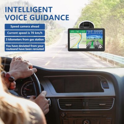 GPS Navigator for Car Truck RV, Latest 2026 Map(Free Lifetime Updates) 7 inch Touch Screen Car GPS Navigation,Support Voice Turn Direction Guidance/Speed and Red Light Warning/Custom Truck Routing - Image 2