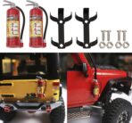 2Pack Simulation Fire Extinguishers with Stickers Decoration Part Compatible with Traxxas TRX4 Axial SCX10 Tamiya CC01 D90 1/10 RC Crawler