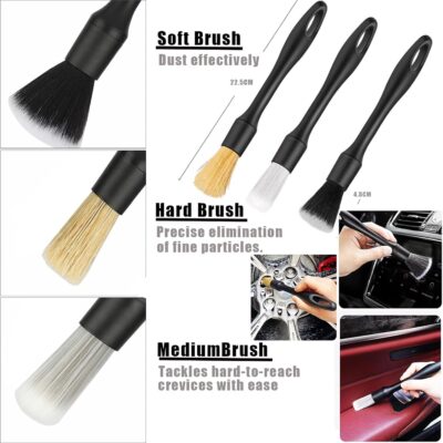 26Pcs Car Detailing Kit, Car Detailing Brush Set, Auto Detailing Drill Brush Set, Car Detailing Brushes, Car Wash Kit, Car Accessories For Men, Car Cleaning Tools Kit for Interior, Exterior, Wheels - Image 3