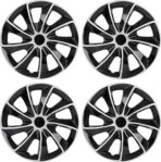 ECCPP OEM Replacement Full Lug Skin Durable-Modern & Stylish 4PC Set 15 Inch Hubcap Wheel Cover Auto Tire Replacement Exterior Cap-Snap On Hubcap