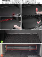 LASFIT Cargo Liner for Honda CR-V 2026 2025 2024 2023 (Gasoline & Hybrid & e:FCEV) All Weather TPE Car Trunk Mat (Upper Position), Cargo Only Black - Image 3