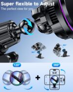 2026 Upgraded TEC & Fan Cooling Magnetic Wireless Car Charger, For 15W Magsafe Car Mount Charger, Air Vent Dashboard Fast Charging Car Phone Holder for iPhone 17/16/15/14/13/12, Samsung ＆ Pixel - Image 8