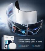 Wigoo Tesla New Model Y Accessories Windshield Sunshade [OEM Design, 100% Sun Blockage] Foldable Heat Insulation Sunshade with Storage Bag, for Model Y 2020~2026 (Juniper), Silver Coating - Image 6