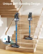 Cordless Vacuum Cleaner, 8-in-1 Cordless Stick Vacuum Cleaner with 3 Suction Modes, Up to 45mins Runtime, Rechargeable, Self-Standing, Wireless Vacuum Cleaners for Home Pet Hair Carpet Car Hard Floor - Image 8
