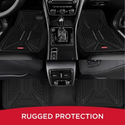 Rubbermaid Car Mat Full Set, Universal Trim-to-Fit Heavy-Duty Car Floor Mats – 4-Piece Set for All Weather Protection – Durable Rubber Mat for Cars, Trucks, SUVs & Vans-Black - Image 5