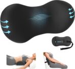 Lumbar Support Pillow for Office Chair - Memory Foam Lumbar Pillow with Detachable Strap & Breathable Cover, Ergonomic Back Support for Office Chair, Car Seat Cushion, Bed Rest (Black)