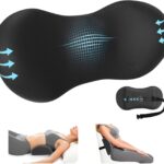 Lumbar Support Pillow for Office Chair - Memory Foam Lumbar Pillow with Detachable Strap & Breathable Cover, Ergonomic Back Support for Office Chair, Car Seat Cushion, Bed Rest (Black)