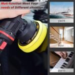AOBEN Car Buffer Polisher,6 inch Dual Action Polisher,Random Buffer Polisher kit with 6 Variable Speed 1000-4500rpm,Detachable Handle,4 Buffing Pads for Car detailing Polishing and Waxing - Image 5