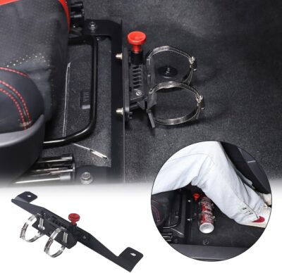 Car fire Extinguisher mounting Bracket Compatible with Toyot@ 86/Subaru BRZ 2022-2026 Fire Extinguishing Installer Under Passenger Seat Quick Release Adjustable Fire Bracket Accessories (Black A) - Image 3