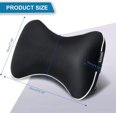 Inflatable Car Neck Pillow, Soft Headrest Inflatable Car Pillow for Driving Seat with Adjustable Strap, Comfortable Ergonomic Design Neck Support and Breathable Washable Cover - Image 7