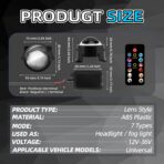 SUBPLUSIX Demon Eye Headlights for Motorcycles, 2PCS LED Dynamic Devil Eyes Light Kit with HD Lens, 31 Animated Eye Patterns, Universal 12-36V Eyeball Lights for Motorcycle, Car Accessories - Image 3