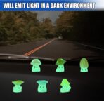 6PCS Luminous Mushrooms Car Dashboard Decorations, Mini Resin Automotive Rear View Mirror Decoration Accessories, Cute Fun Interior Ornament for Vehicle, Home, Office (Mushroom) - Image 3