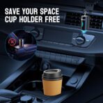 Featwell Car Air Freshener, Three Adjustable Modes Intelligent Car Aroma Diffuser, Rechargeable Car Aroma Diffuser, Black - Image 8