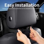 Quintor Genuine Leather Car Neck Pillow,Memory Foam Headrest Cushion, Ergonomic Cervical Support for Tesla Model 3/Y/X, Lexus, BMW- Breathable & All-Season Soft (2 PC) - Image 6