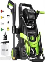 2026NEW Pressure Power Washer 4500PSI with 4 Quick Connect Nozzles, Inlet Hose & Filter, Foam Cannon for Cars/Fences/Driveways/Patios/Home Cleaning, Green