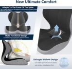 Adult Booster Car Seat Cushion, Office Chair Cushion,Truck Seat Cushion, Memory Foam Seat Cushion Increase Height by 3.94 Inch, Car Cushions for Driving Long Sciatica Tailbone Pain Relief - Image 7
