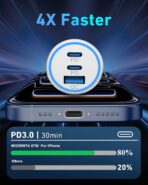 for iPhone 17/16/15 Pro Max Car Charger, 67W 3-Port Fast USB C Car Charger Power Cigarette Lighter Adapter with 3FT USB C to C Cable for iPhone 17/17 Pro/Air/17e/16/15 Pro Max/Plus/16e, iPad - Image 2