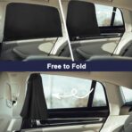 Ovege Car Window Shades Magnetic - Side Window Sun Shade Car Curtain Suedette UV Protection Privacy Baby Suction Magnetic －Front&Back 4pcs - Image 4