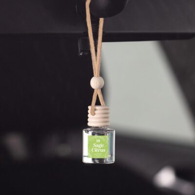 C&E Craft Co Hanging Car Air Freshener Diffuser 2 Pack, Long Lasting Fragrance Oil Car Freshener, Glass Bottle Auto Air Freshener, Made in USA (Sage Citrus) - Image 3