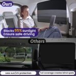 2 Pack Car Window Shades, Magnetic Car Sun Shade Half-Blackout and Half-Mesh for Side Window, Back Window Screen Cover for Sun/UV Protection - Image 6
