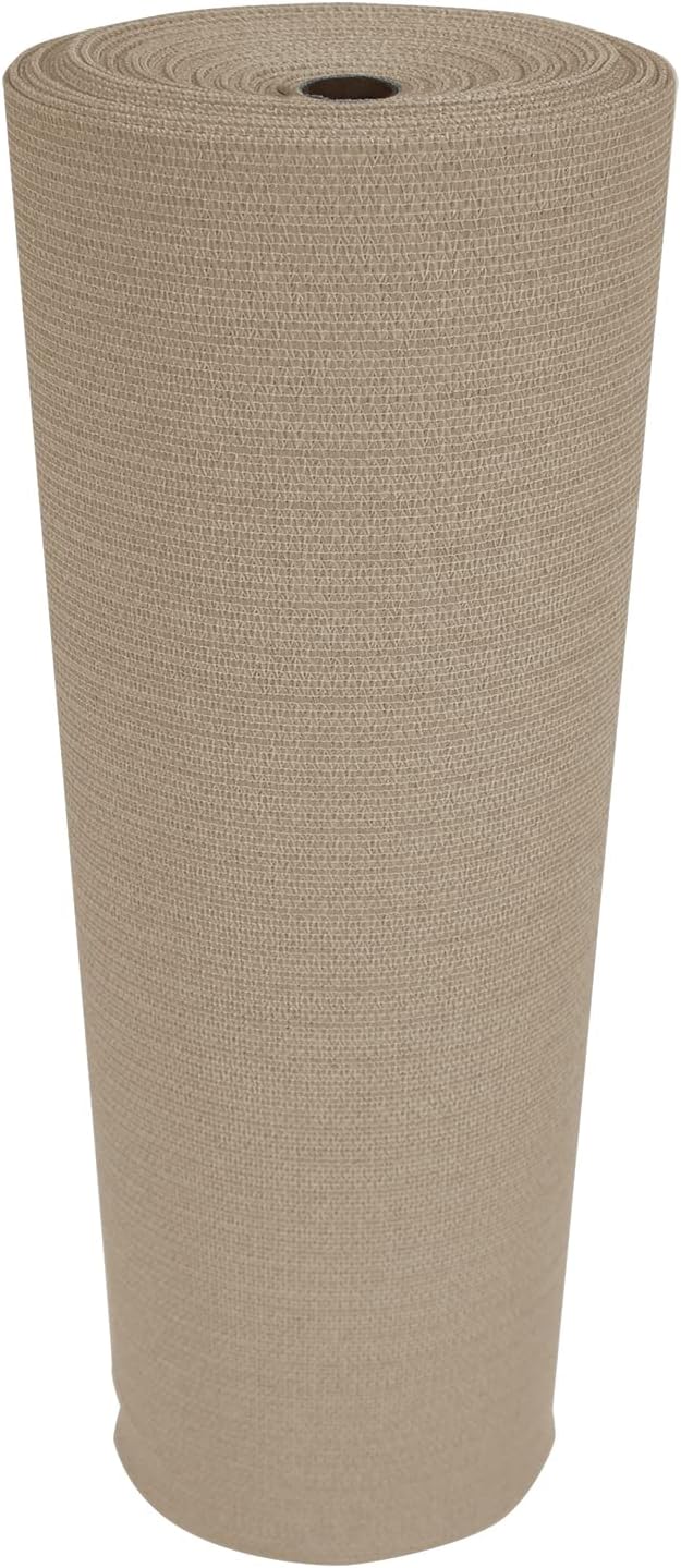 71P7bQw4YML._AC_SL1500_.jpg Coolaroo 90% UV Block Heavy Duty Sun Protection Fabric - Breathable Outdoor Shade Cover for Pergolas, Patios, Pets, Vehicles, and Play Areas, Tear-Resistant HDPE, 6ftx100ft Roll, Wheat - Image 1