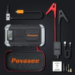 [2026NEW Model] 5000A Jump Starter with Air Compressor,Car Jumper Starter Portable with 150PSI Tire Inflator 12V Jump Box with LCD Display,Flashlight,Storage Case (Up 9L Gas/8L Diesel Engine - Image 7