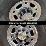 (Set of 4) Chrome Wheel Center Caps 8 Lugs Compatible with Select 16 Inch Van & Truck - Replacement 15039489, 15039488, 9597169, 9597170 - Image 3