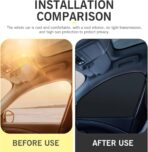 4PCS Auto Window Shade, Magnetic Side Window Sun Shade, Block Light Car Window Covers, Heat Insulation and UV Protection Car Curtain, Universal Interior Accessories - Image 5