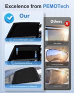 Car Window Shades(2 Pack)-Side Window Sun Shades, UV Protection Breathable Spandex Baby Window Covers, Universal Fit Most of Cars, Protect Privacy for Family (27.2"x39.8") Black - Image 8